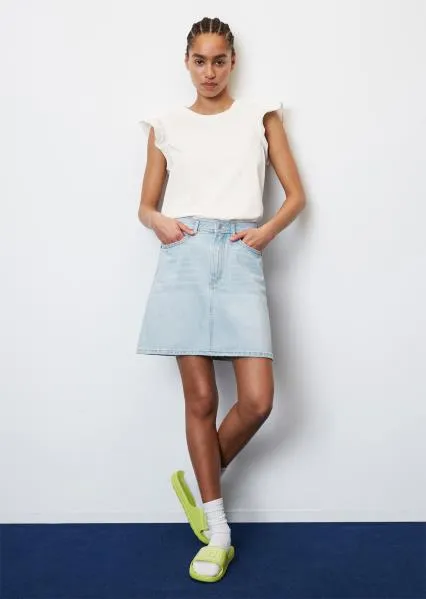 Джинсовая мини-юбка из органического хлопка