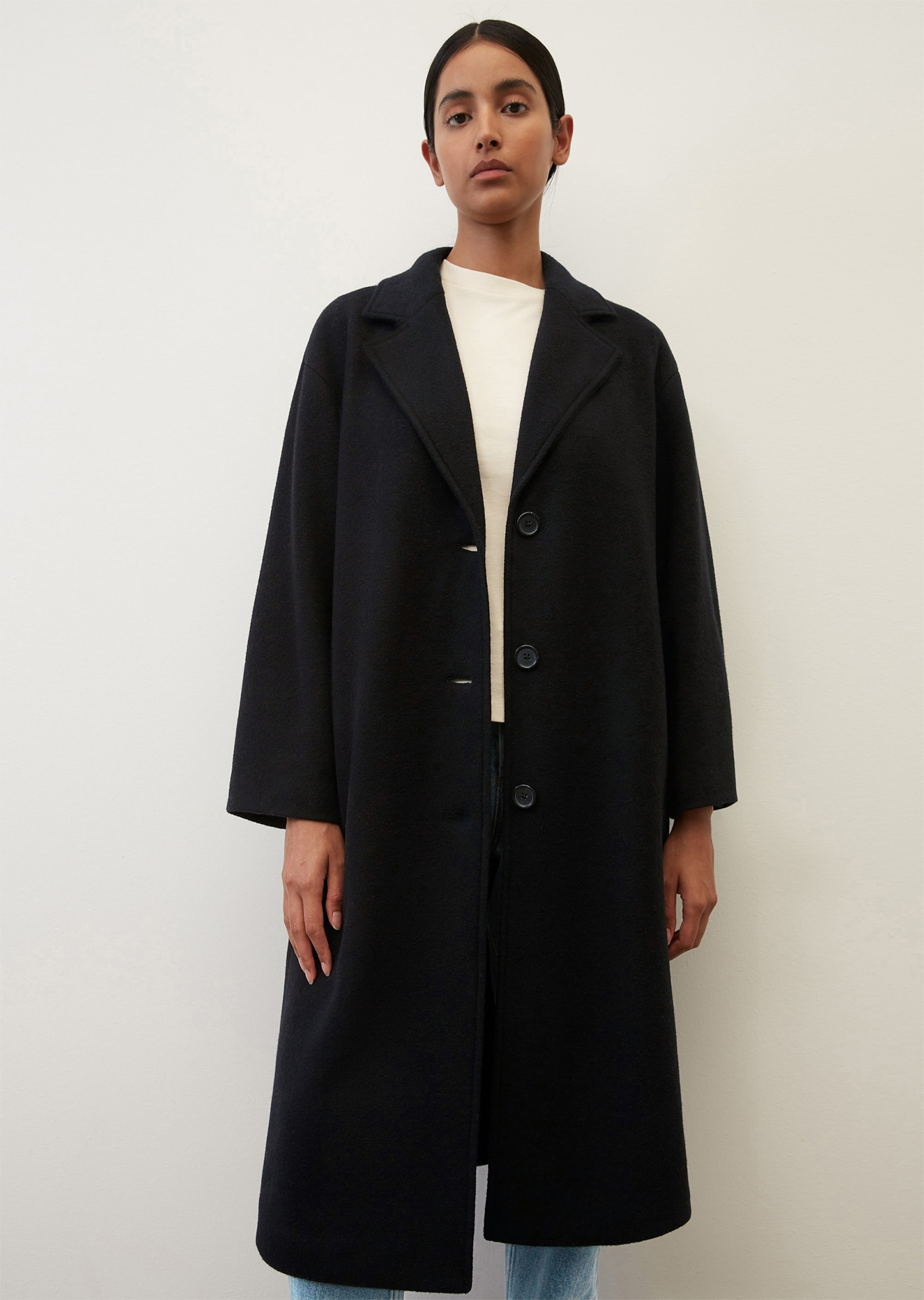 Элегантное пальто из итальянской смесовой шерсти  для женщин Marc o'Polo