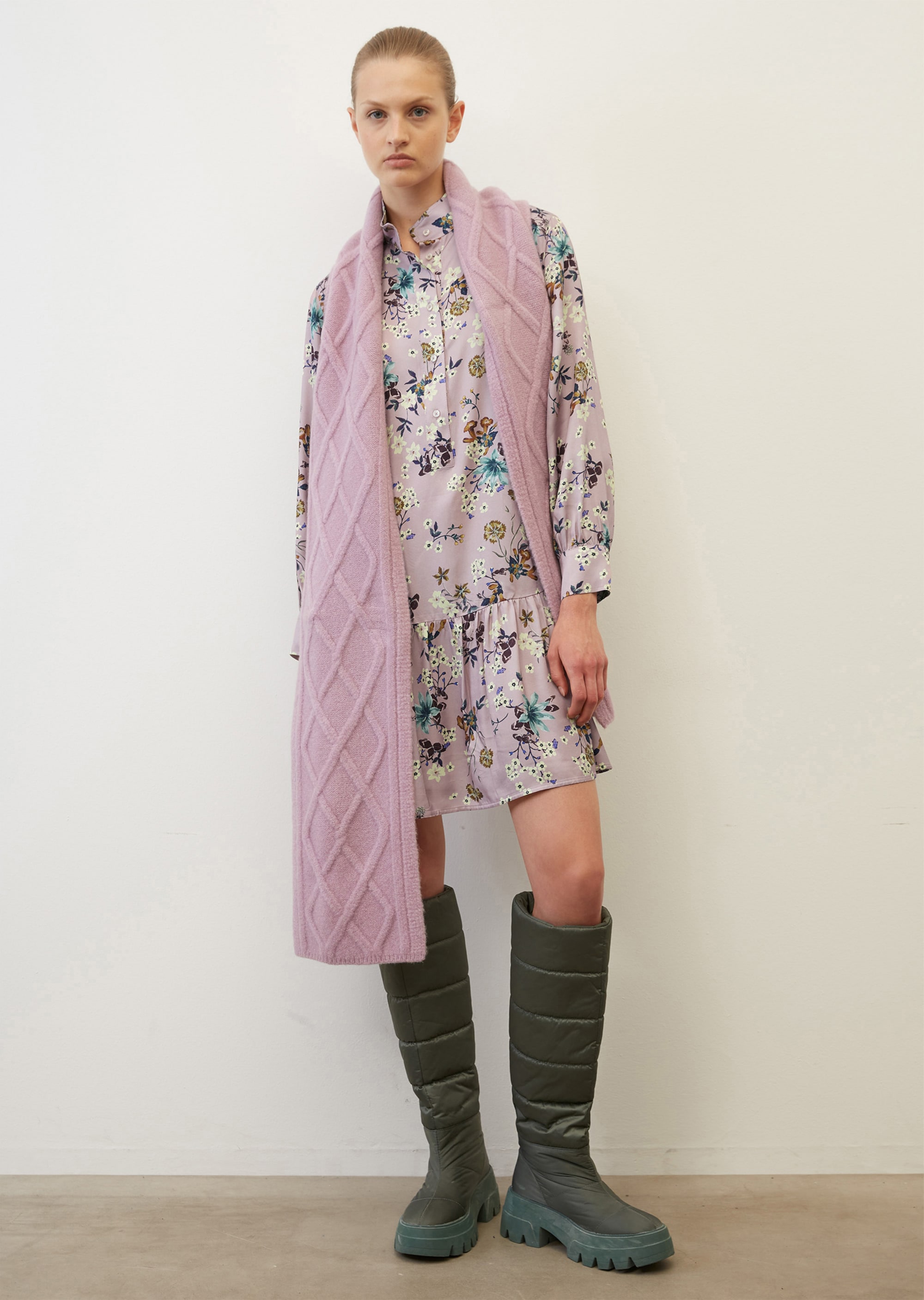 Объёмное платье с цветочным принтом из ECOVERO™ LENZING™  для женщин Marc o'Polo