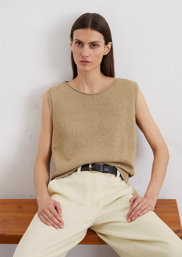 Топ из органического хлопка и льна Marc o'Polo - фото 1