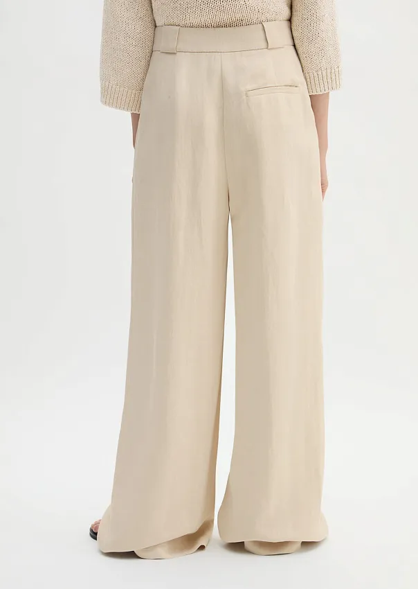 Брюки из вискозы и льна