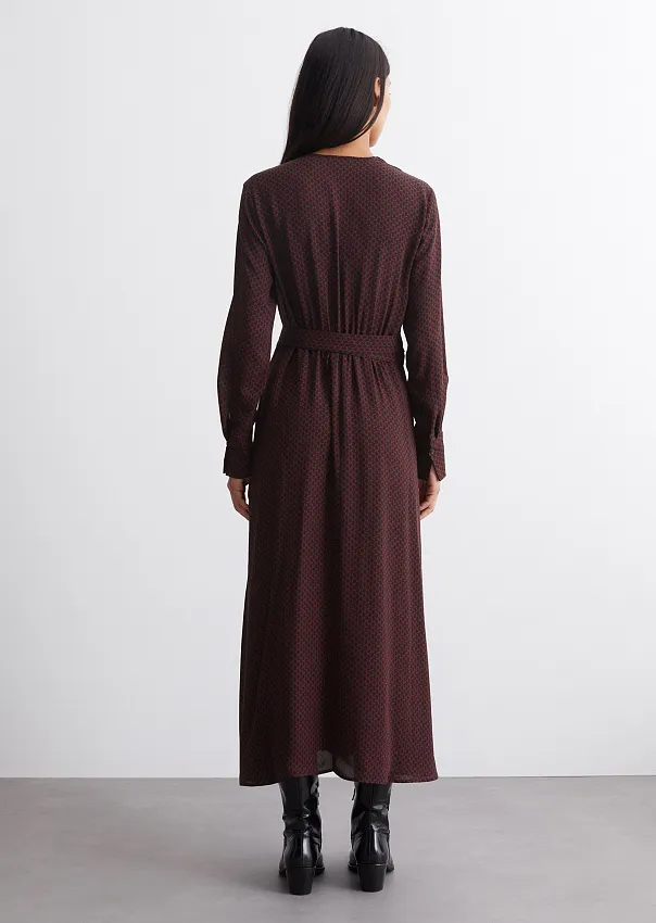 Платье на запах из купро-вискозы