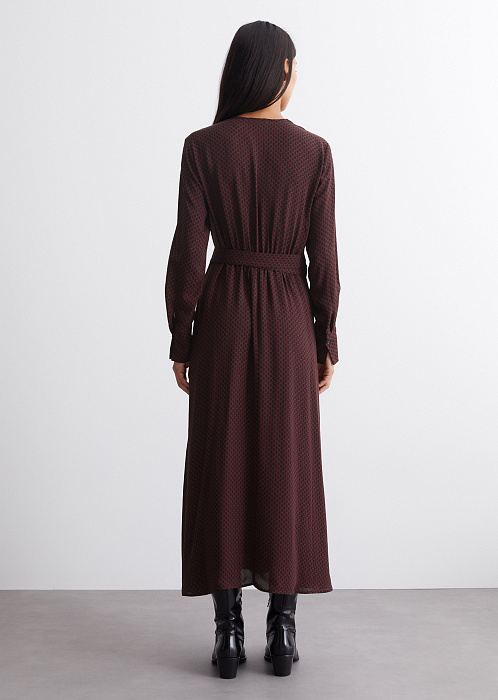 Платье на запах из купро-вискозы