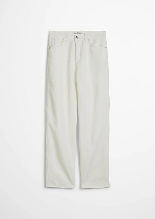Широкие джинсы из органического хлопка и льна Marc o'Polo - фото 6