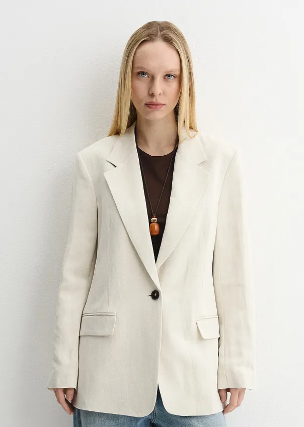 Жакет изо льна и вискозы