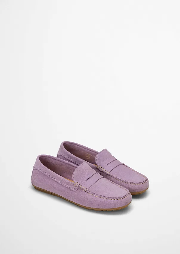 Мокасины из замши