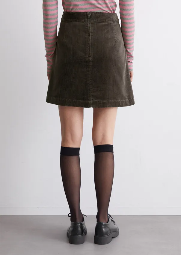 Вельветовая мини-юбка из смесового хлопка