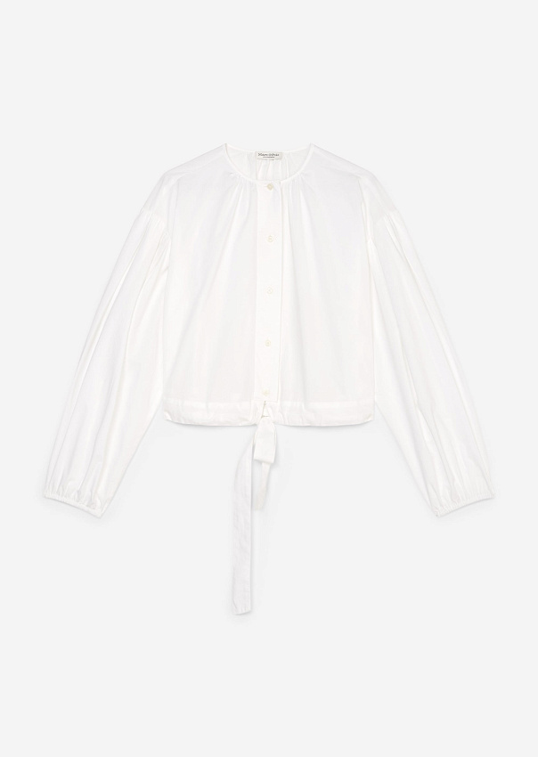 Укороченная блузка из поплина paper touch на кулиске Marc o'Polo - фото 6