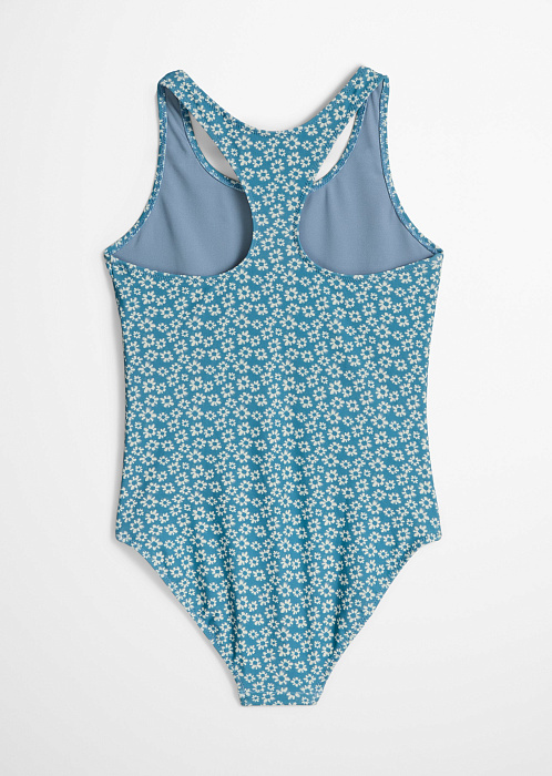 Купальник слитный с цветочным принтом
