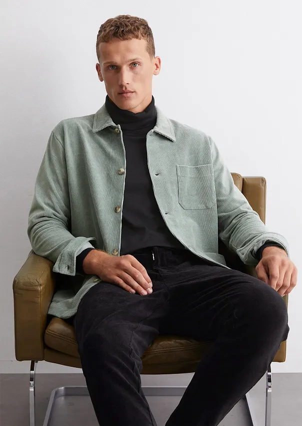 Вельветовая верхняя рубашка из органического хлопка