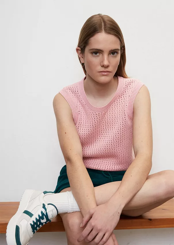 Трикотажный жилет из органической хлопковой пряжи Marc o'Polo - фото 1