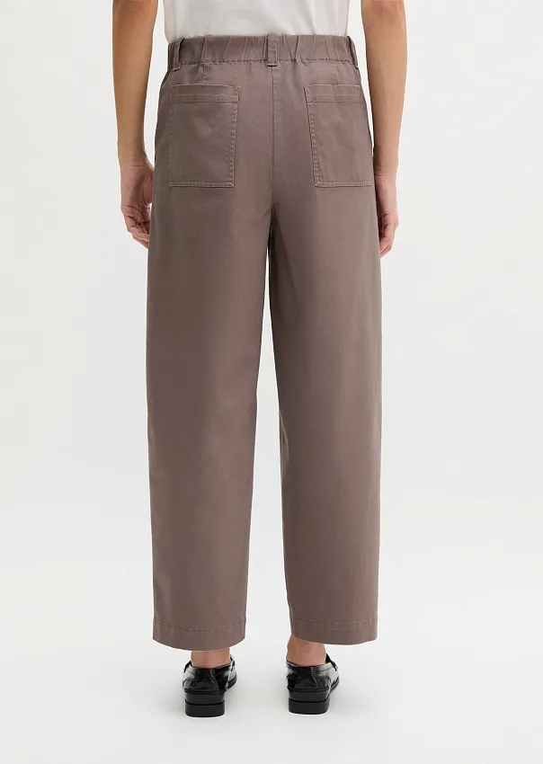 Брюки из матового твила