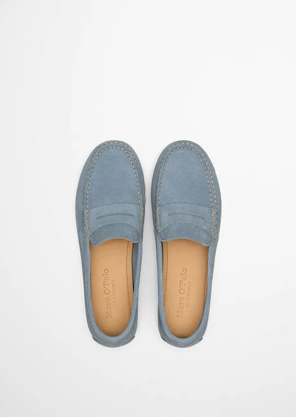 Мокасины из замши