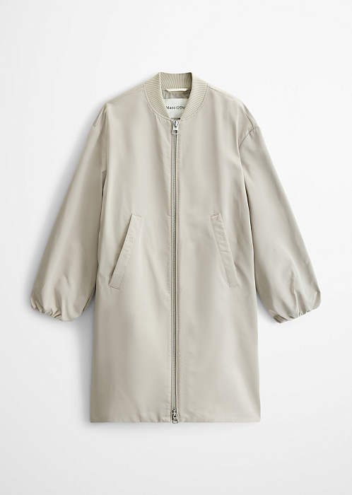 Пальто из глянцевого твила
