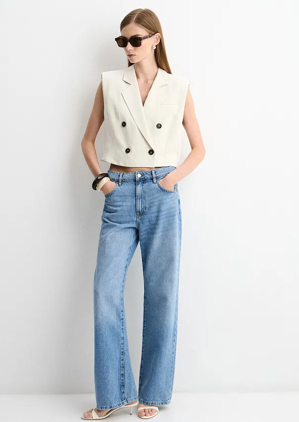 Жилет изо льна и вискозы