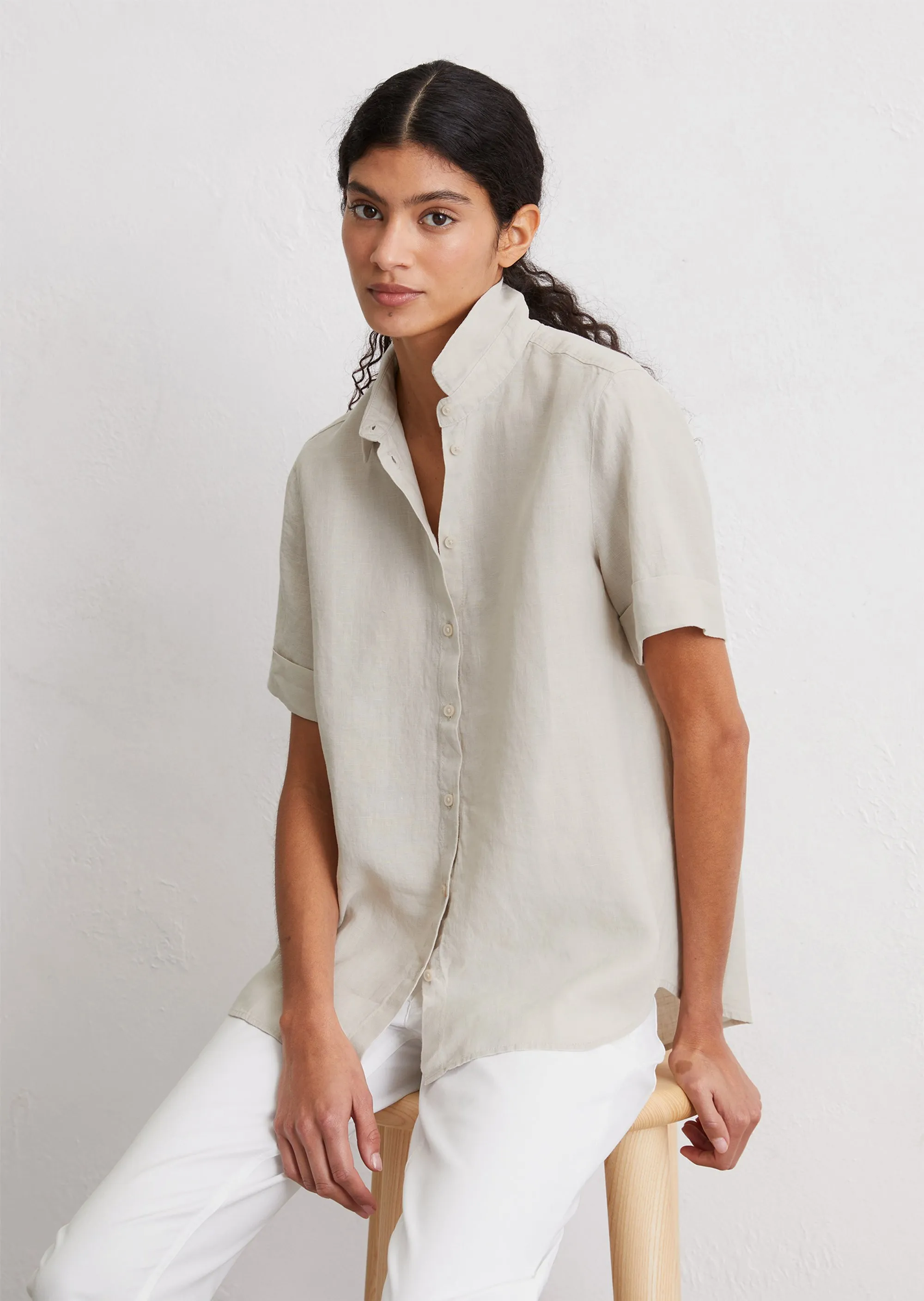 Рубашка из чистого льна Marc o'Polo - фото 1