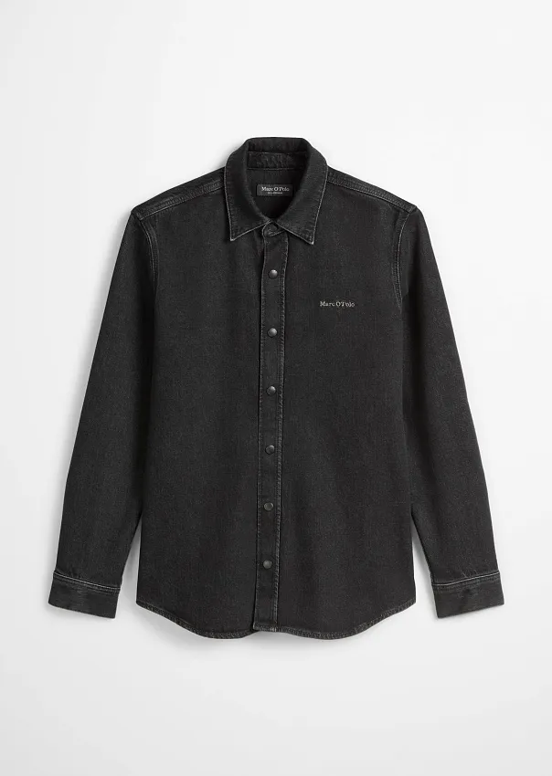 Джинсовая рубашка из органического хлопка и вискозы Marc o'Polo - фото 6