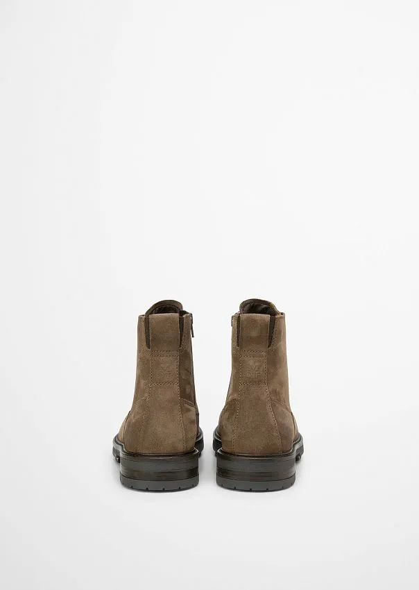 Ботинки на шнуровке из мягкой воловьей замши Marc o'Polo - фото 3