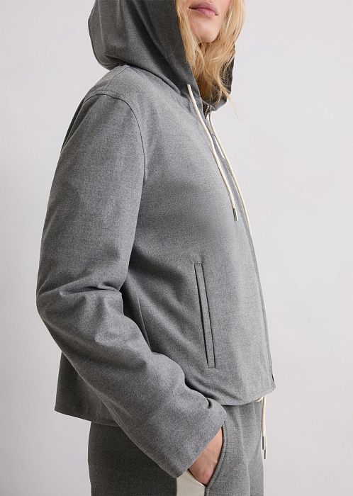 Худи с капюшоном из переработанного полиэстера и вискозы