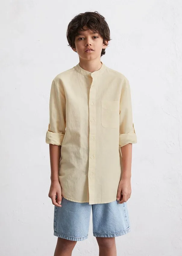 Рубашка из хлопка и льна Marc o'Polo - фото 1