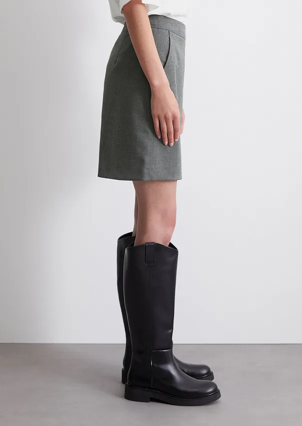 Мини-юбка из смесовой шерсти