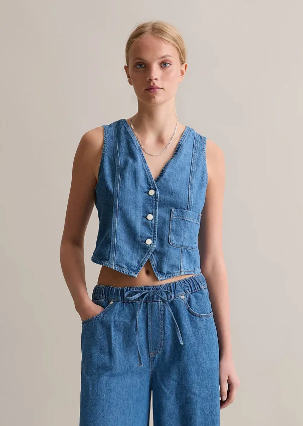 Джинсовый жилет Marc o'Polo - фото 3