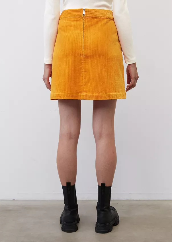 Вельветовая юбка из смесового органического хлопка с накладным карманом Marc o'Polo - фото 2