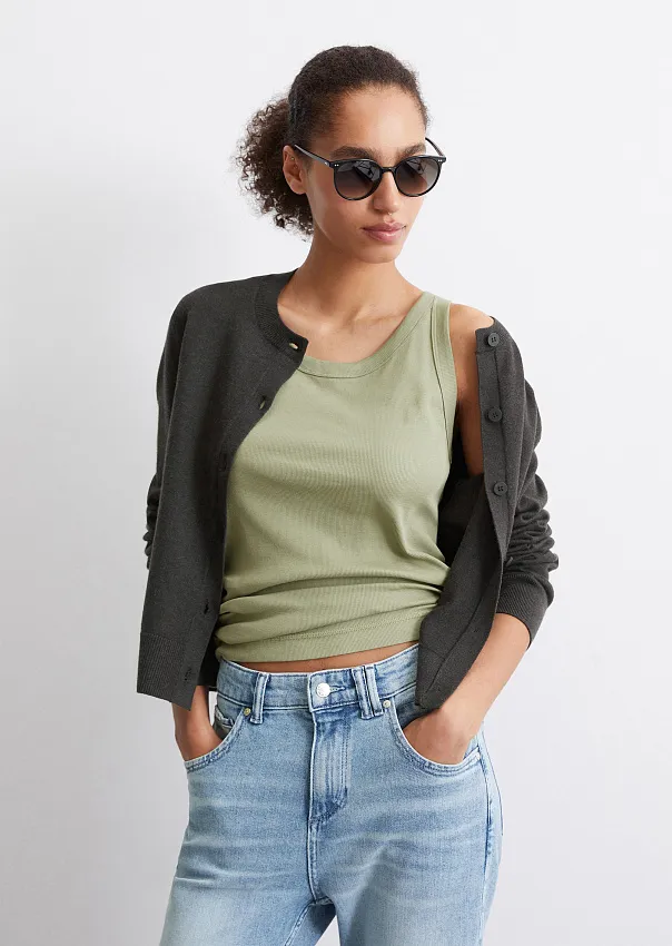 Кардиган из смесового хлопка