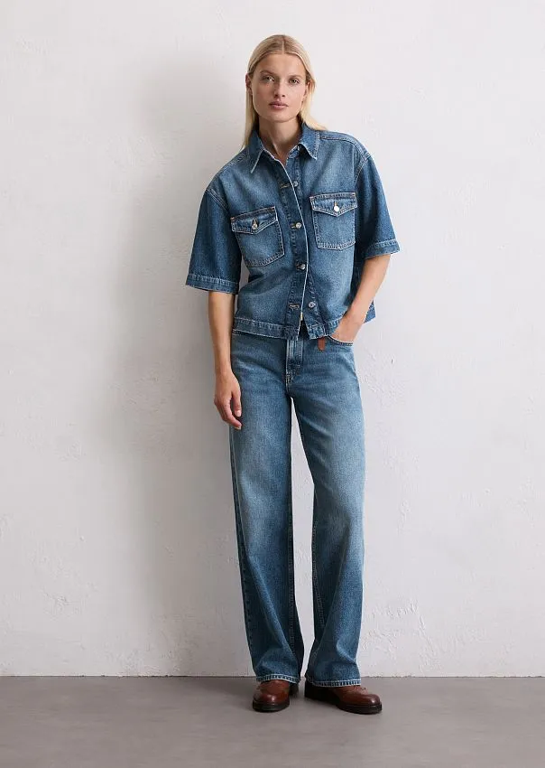 Рубашка джинсовая из лиоцелла и органического хлопка Marc o'Polo - фото 3