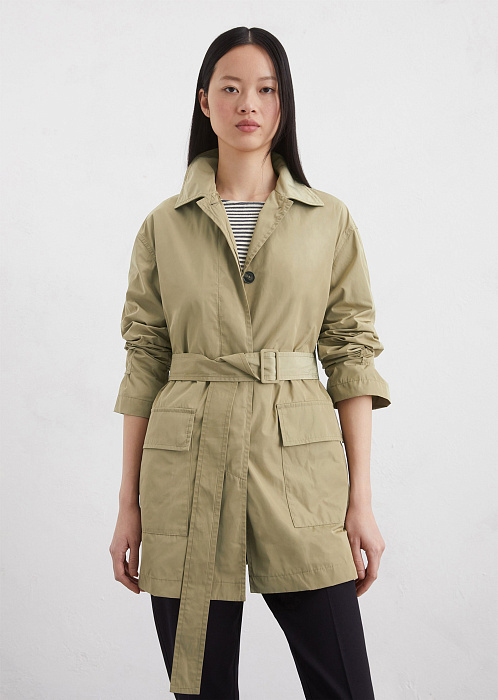 Плащ со съемным поясом