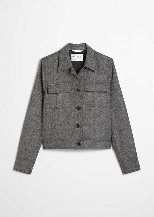 Рубашка верхняя из твидовой смесовой шерсти