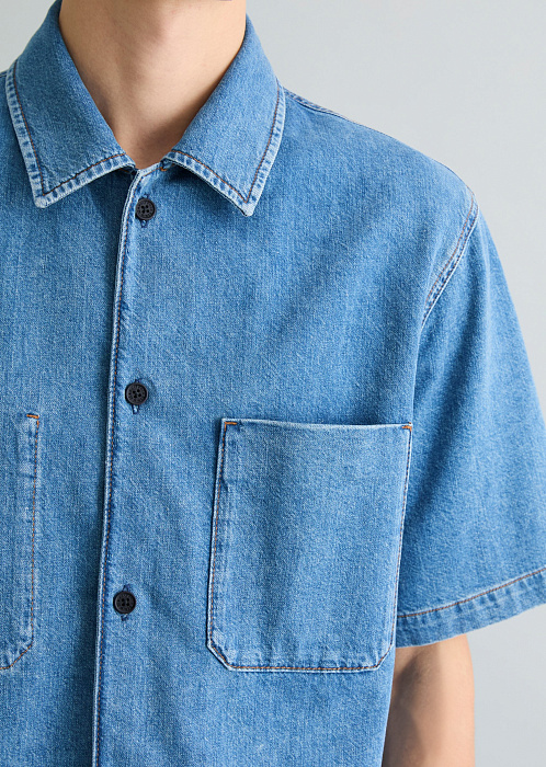 Рубашка джинсовая из волокон листьев ананаса