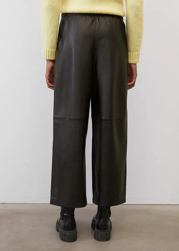 Кюлоты из мягкой кожи наппа на эластичном поясе Marc o'Polo - фото 2