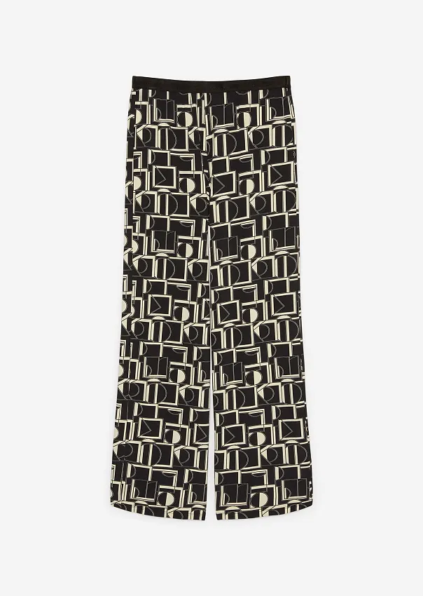 Широкие брюки из смесовой вискозы