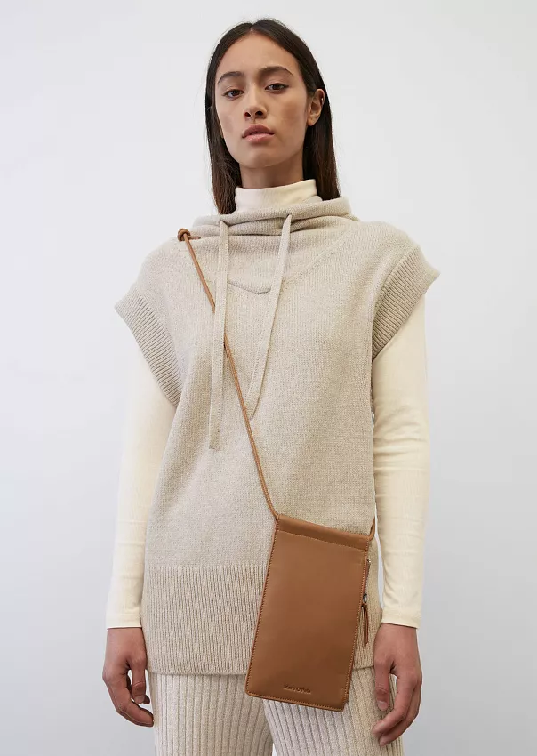 Жилет с капюшоном из шерсти и хлопка Marc o'Polo - фото 1