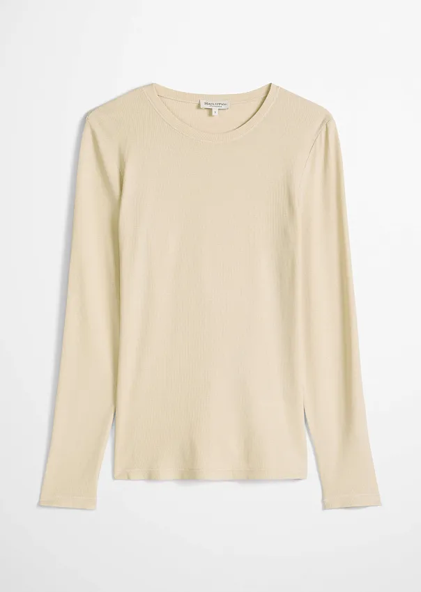 Лонгслив из джерси в рубчик