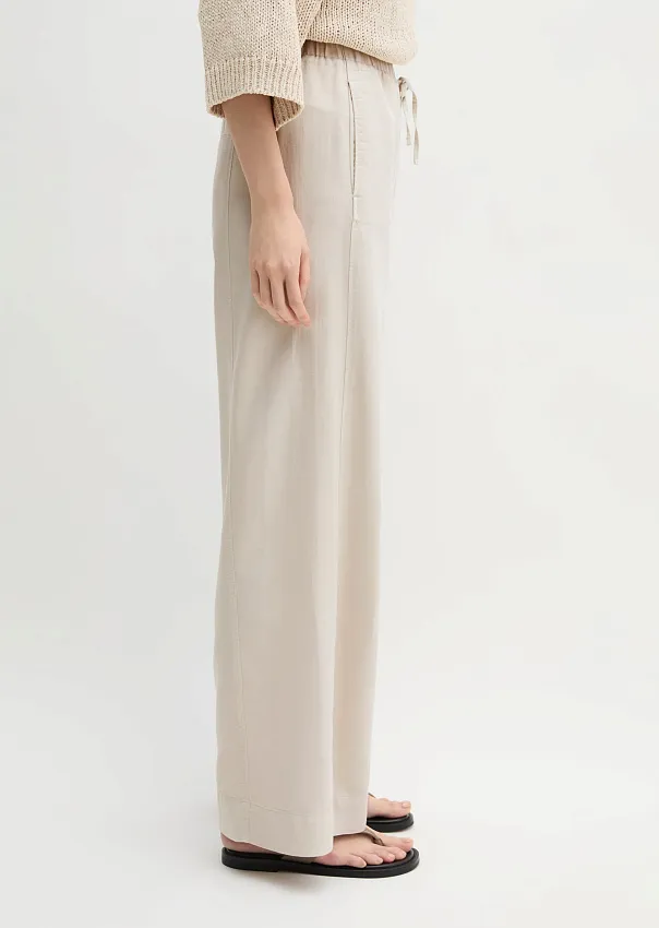 Брюки из хлопка, лиоцелла и льна