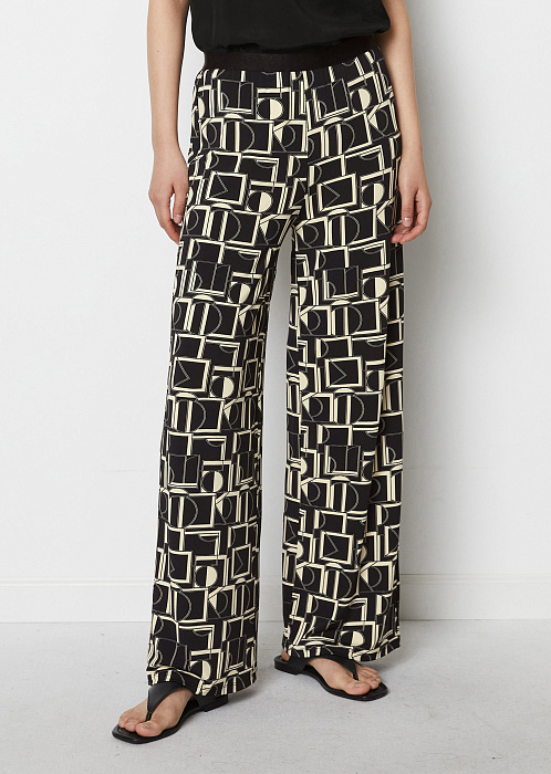 Широкие брюки из смесовой вискозы