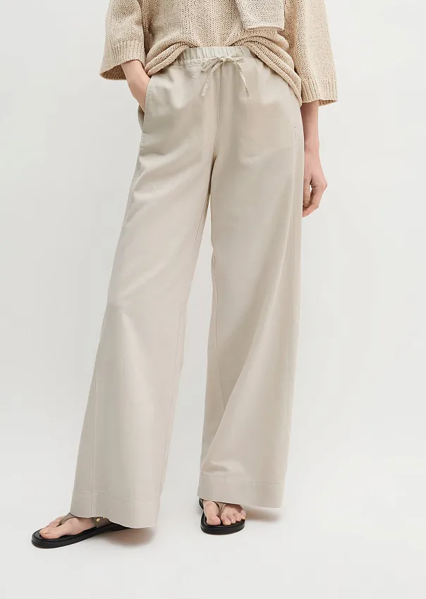 Брюки из хлопка, лиоцелла и льна