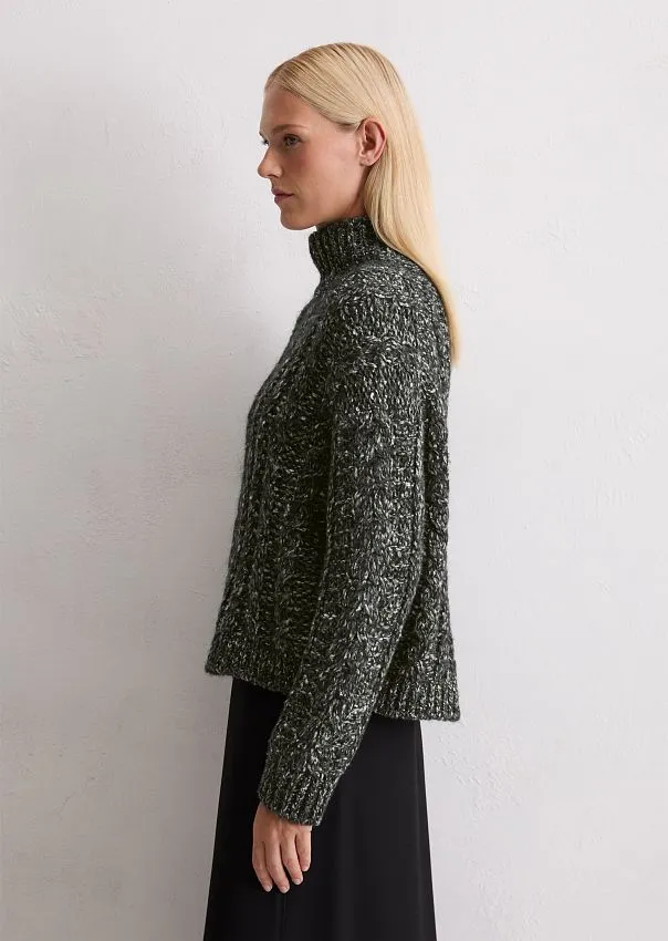 Мягкий свитер в косичку из смеси альпаки, хлопка и мериносовой шерсти Marc o'Polo - фото 5