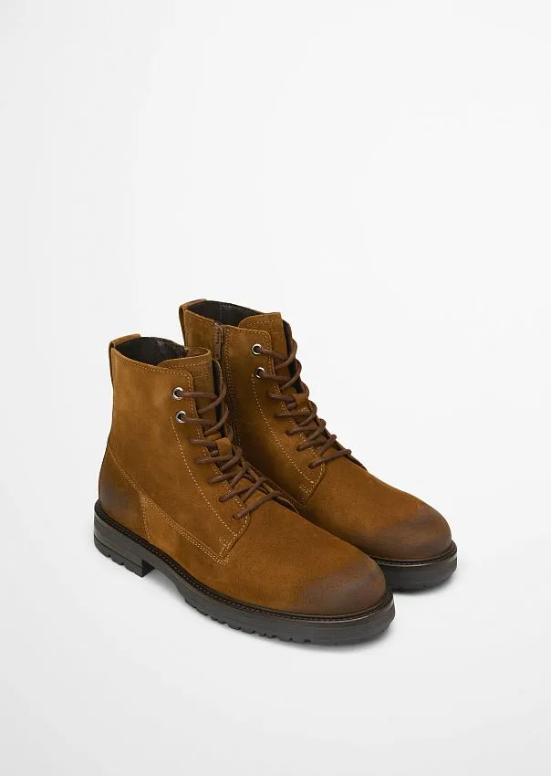 Ботинки на шнуровке из мягкой воловьей замши Marc o'Polo - фото 2