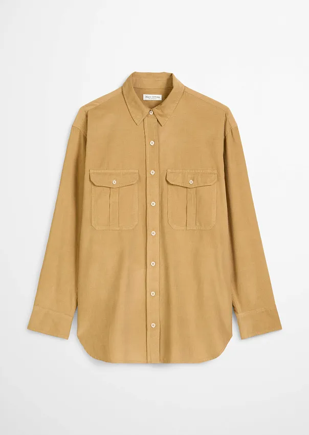 Рубашка вельветовая из органического хлопка и лиоцелла Marc o'Polo - фото 6