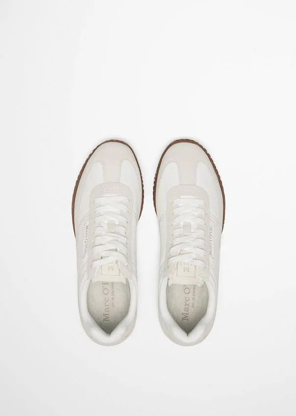 Кроссовки из натуральной замши и нейлона