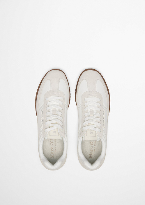 Кроссовки из натуральной замши и нейлона