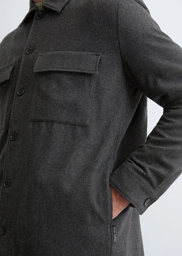 Верхняя рубашка из смесовой шерсти