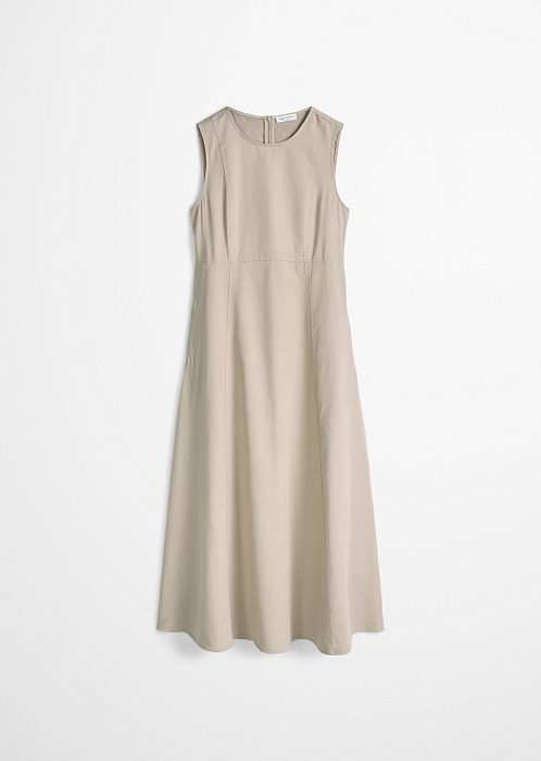 Платье из хлопка, лиоцелла и льна