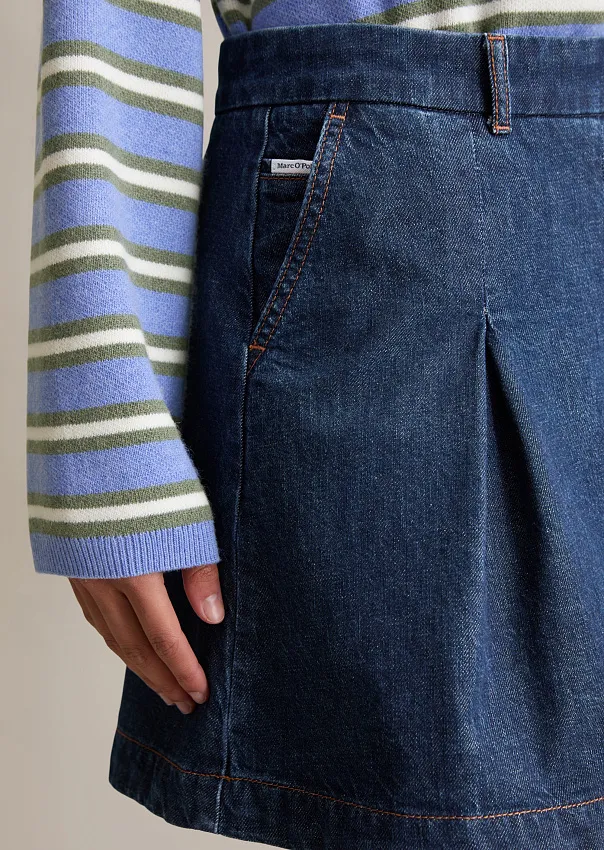 Джинсовая мини-юбка из органического хлопка Marc o'Polo - фото 4