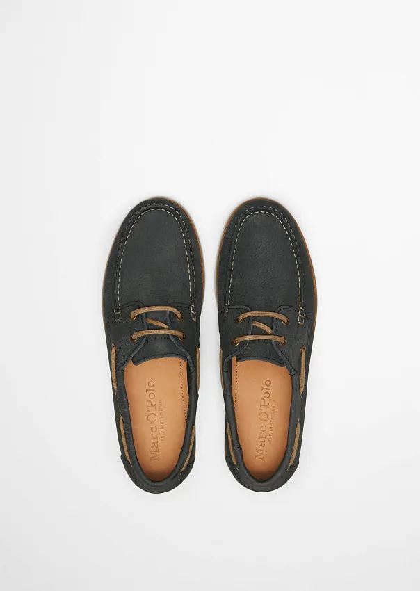 Топсайдеры из натуральной замши