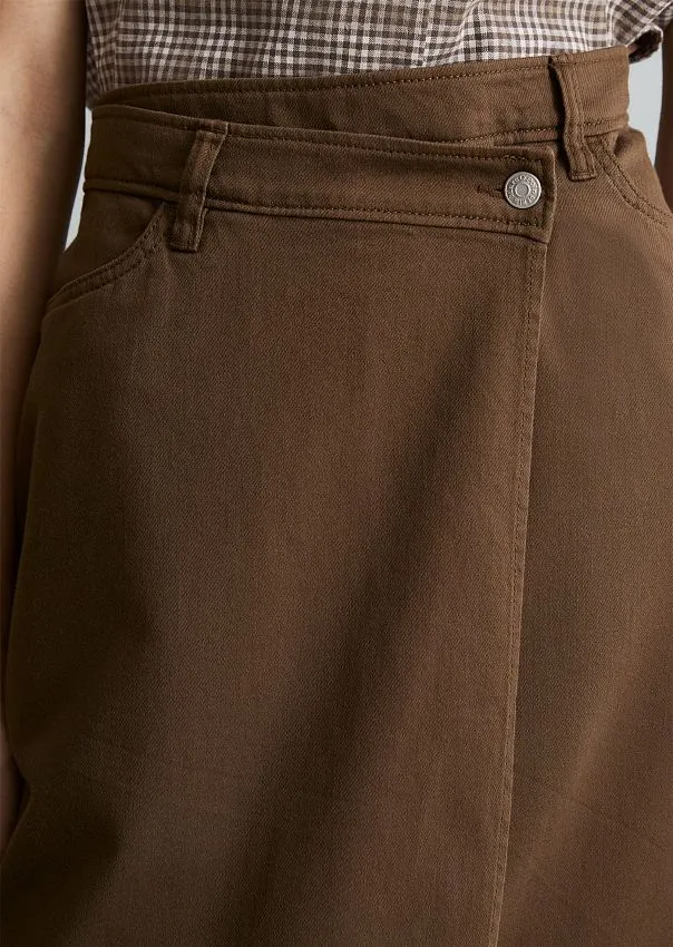 Юбка-миди из смесового хлопка
