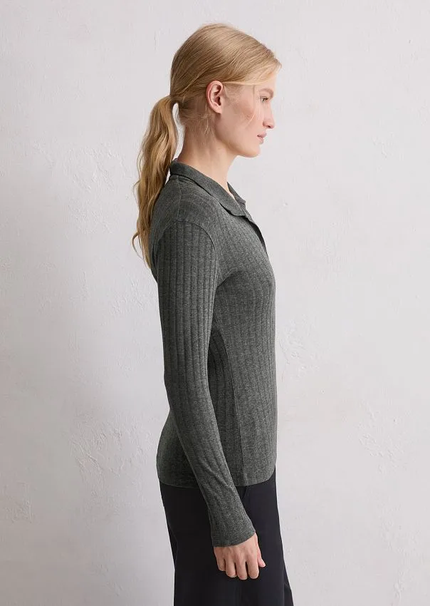 Поло с длинным рукавом из хлопка и модала
 Marc o'Polo - фото 5